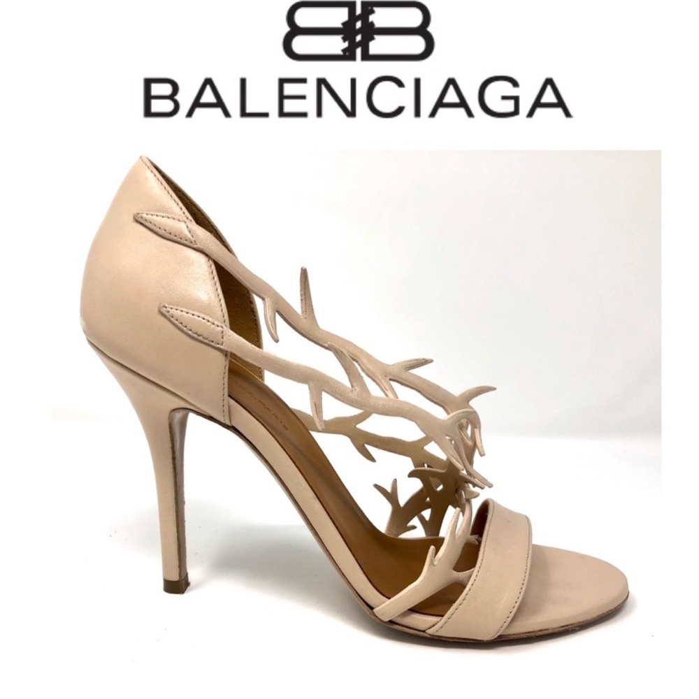 Balenciaga Women's Nude Strappy Heels